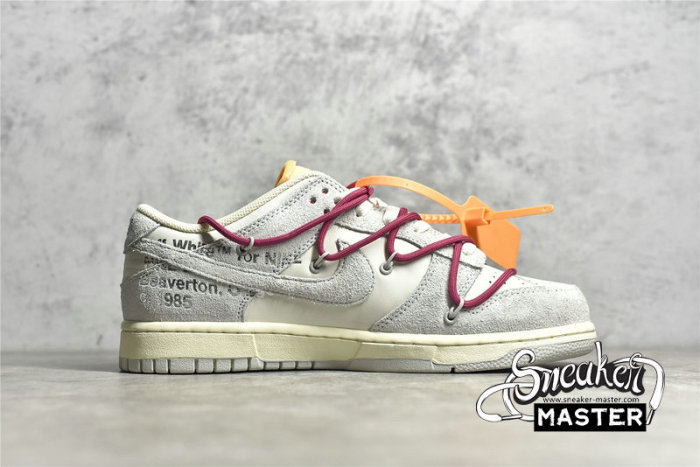 NIKE OFF-WHITE X SB DUNK LOW LOT 35 OF 50 SAIL/NEUTRAL GREY/PINK DJ0950-114