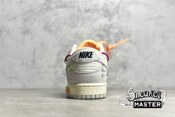 NIKE OFF-WHITE X SB DUNK LOW LOT 35 OF 50 SAIL/NEUTRAL GREY/PINK DJ0950-114
