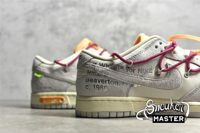 NIKE OFF-WHITE X SB DUNK LOW LOT 35 OF 50 SAIL/NEUTRAL GREY/PINK DJ0950-114