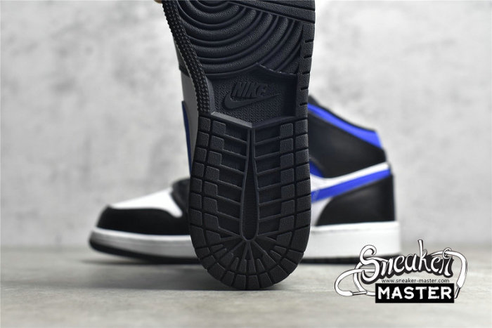 NIKE AIR JORDAN 1 MID GS WHITE/RACER BLUE/BLACK 554725-140