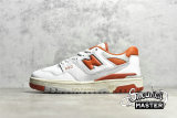 NEW BALANCE 550 COLLEGE PACK RUNNING SHOES WHITE/WHITE/ORANGE BB550SIZ