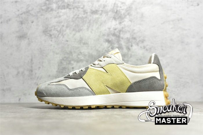 NEW BALANCE 327 RUNNING SHOES BEIGE/LIGHT GREY/LIGHT YELLOW WS327JTL