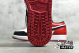 NIKE AIR JORDAN 1 LOW BLACK TOE WHITE/BLACK-GYM RED 553558-116