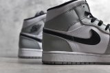 NIKE AIR JORDAN 1 MID LIGHT SMOKE GREY/BLACK/WHITE 554724-092