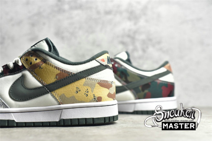 NIKE SB DUNK LOW SE SAIL/VINTAGE GREEN/TOTAL ORANGE/WHITE DH0957-100
