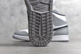 NIKE AIR JORDAN 1 MID LIGHT SMOKE GREY/BLACK/WHITE 554724-092