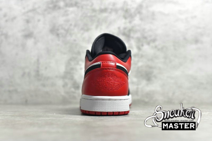 NIKE AIR JORDAN 1 LOW BLACK TOE WHITE/BLACK-GYM RED 553558-116