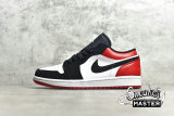 NIKE AIR JORDAN 1 LOW BLACK TOE WHITE/BLACK-GYM RED 553558-116