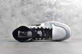 NIKE AIR JORDAN 1 MID LIGHT SMOKE GREY/BLACK/WHITE 554724-092