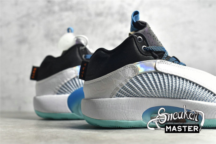 NIKE GUO AILUN X AIR JORDAN 35 GC PF MORPHO WHITE/BLACK/LASER BLUE/METALLIC SILVER CZ8153-100