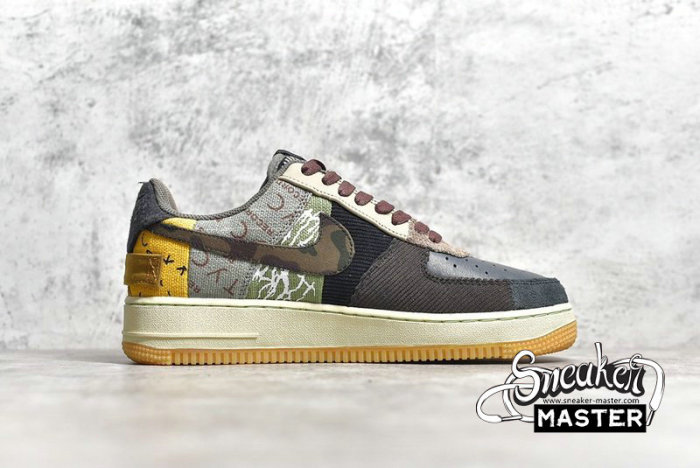 NIKE AIR FORCE 1 LOW X TRAVIS SCOTT CACTUS JACK MULTI-COLOR/MUTED BRONZE-FOSSIL CQ4565-900