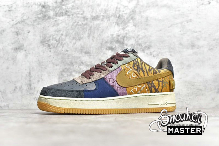 NIKE AIR FORCE 1 LOW X TRAVIS SCOTT CACTUS JACK MULTI-COLOR/MUTED BRONZE-FOSSIL CQ4565-900