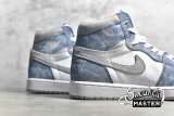 NIKE AIR JORDAN 1 RETRO HIGH OG HYPER ROYAL/LIGHT SMOKE GREY/WHITE 555088-402