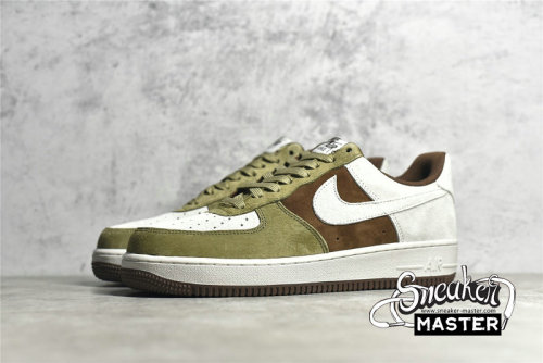 NIKE AIR FORCE 1 LOW WHITE/BROWN-OLIVE GREEN DB2260-199
