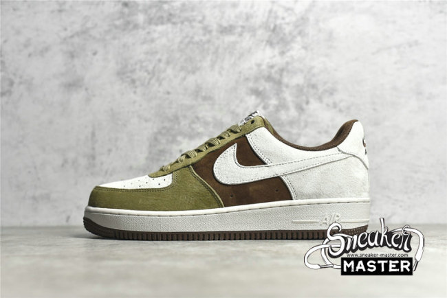 NIKE AIR FORCE 1 LOW WHITE/BROWN-OLIVE GREEN DB2260-199