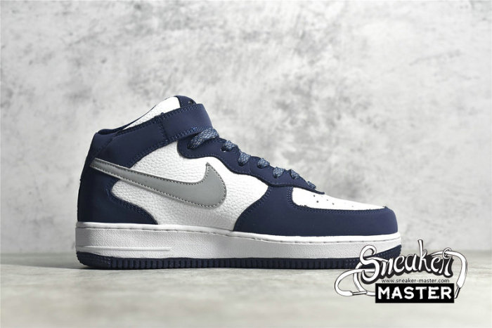 NIKE AIR FORCE 1 MID 07 NAVY BLUE/WHITE/GREY AQ2263-115