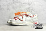NIKE OFF-WHITE X SB DUNK LOW LOT 40 OF 50 SAIL/NEUTRAL GREY/GLOBAL RED DJ0950-103
