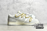 NIKE OFF-WHITE X SB DUNK LOW LOT 37 OF 50 SAIL/NEUTRAL GREY/YELLOW DJ0950-105