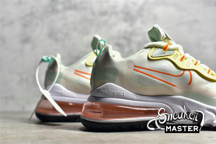 NIKE AIR MAX 270 REACT PALE IVORY/BARELY GREEN/LIGHT ZITRON/SUMMIT WHITE CV8818-102