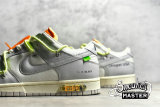 NIKE OFF-WHITE X SB DUNK LOW LOT 43 OF 50 SAIL/NEUTRAL GREY/BARELY VOLT DM1602-128