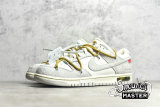NIKE OFF-WHITE X SB DUNK LOW LOT 37 OF 50 SAIL/NEUTRAL GREY/YELLOW DJ0950-105