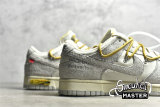 NIKE OFF-WHITE X SB DUNK LOW LOT 37 OF 50 SAIL/NEUTRAL GREY/YELLOW DJ0950-105
