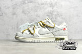 NIKE OFF-WHITE X SB DUNK LOW LOT 37 OF 50 SAIL/NEUTRAL GREY/YELLOW DJ0950-105