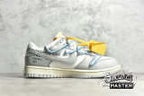 NIKE OFF-WHITE X SB DUNK LOW LOT 02 OF 50 SAIL/NEUTRAL GREY/BLUE FURY DM1602-115