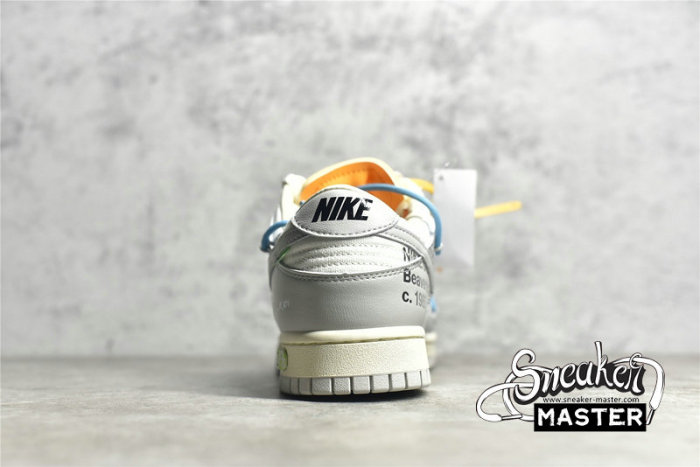 NIKE OFF-WHITE X SB DUNK LOW LOT 02 OF 50 SAIL/NEUTRAL GREY/BLUE FURY DM1602-115
