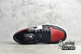 NIKE AIR JORDAN 1 LOW BRED TOE WHITE/BLACK/UNIVERSITY RED 553558-612