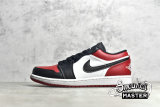 NIKE AIR JORDAN 1 LOW BRED TOE WHITE/BLACK/UNIVERSITY RED 553558-612