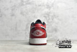 NIKE AIR JORDAN 1 LOW BRED TOE WHITE/BLACK/UNIVERSITY RED 553558-612