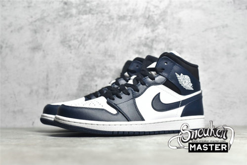 NIKE AIR JORDAN 1 MID ARMORY NAVY/BLACK/WHITE 554724-411