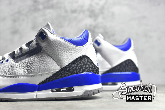 NIKE AIR JORDAN 3 RETRO WHITE/BLACK/CEMENT GREY/RACER BLUE CT8532-145