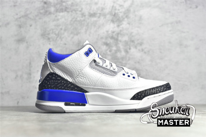 NIKE AIR JORDAN 3 RETRO WHITE/BLACK/CEMENT GREY/RACER BLUE CT8532-145