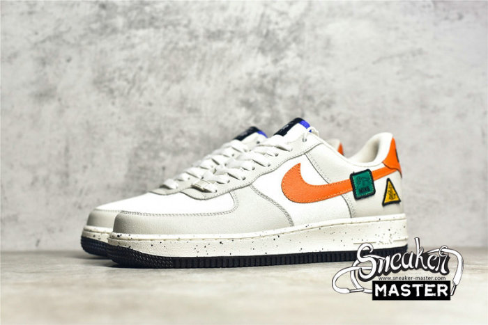NIKE AIR FORCE 1 LOW LIGHT BONE/SAIL-WHITE-BLUE STONE-STARFISH ORANGE DO4657-081