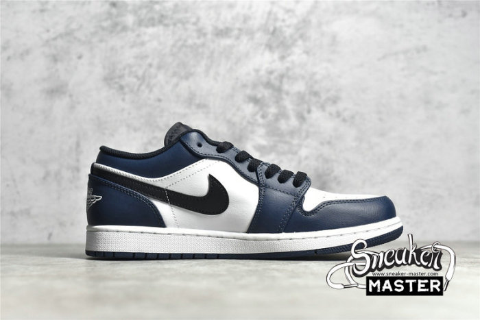 NIKE AIR JORDAN 1 LOW WHITE/DARK TEAL/BLACK 553558-411
