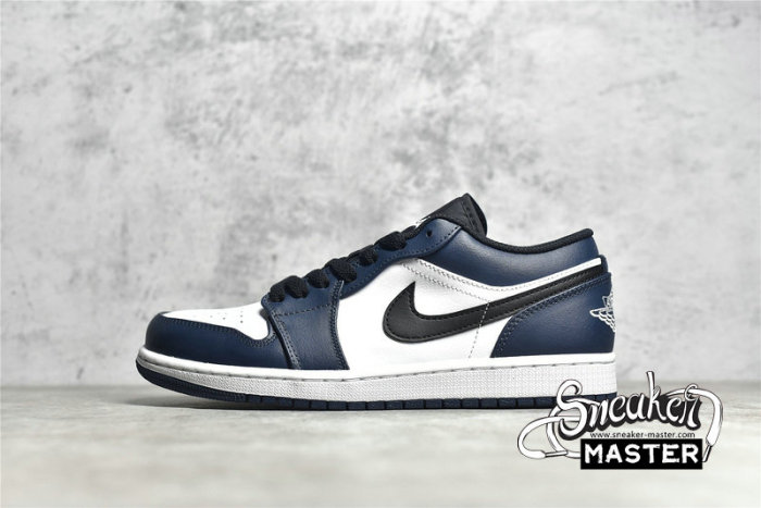 NIKE AIR JORDAN 1 LOW WHITE/DARK TEAL/BLACK 553558-411