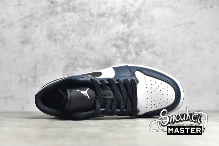 NIKE AIR JORDAN 1 LOW WHITE/DARK TEAL/BLACK 553558-411