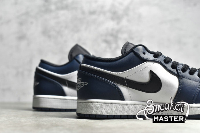 NIKE AIR JORDAN 1 LOW WHITE/DARK TEAL/BLACK 553558-411