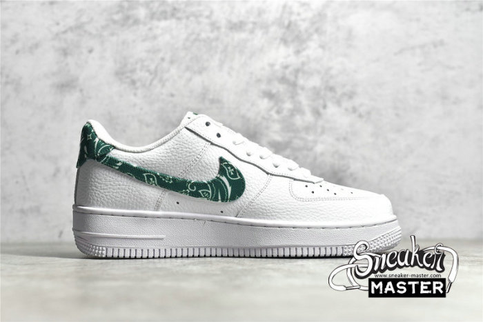 NIKE AIR FORCE 1 LOW 07 ESSENTIALS GREEN PAISLEY WHITE/GREEN/WHITE DH4406-102