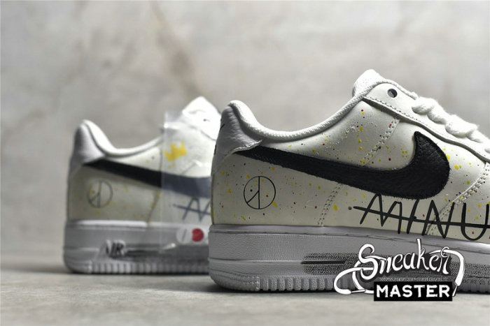 NIKE PEACEMINUSONE X AIR FORCE 1 LOW PARA-NOISE WHITE/WHITE/BLACK DD3223-100
