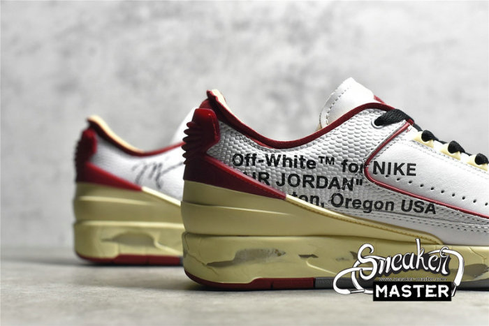 NIKE OFF-WHITE X AIR JORDAN 2 RETRO LOW SP WHITE/VARSITY RED/BLACK DJ4375-106