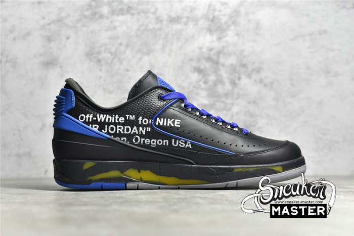 NIKE OFF-WHITE X AIR JORDAN 2 RETRO LOW SP BLACK/VARSITY ROYAL DJ4375-004