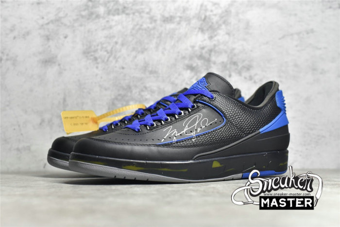 NIKE OFF-WHITE X AIR JORDAN 2 RETRO LOW SP BLACK/VARSITY ROYAL DJ4375-004
