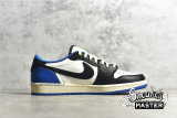 NIKE FRAGMENT DESIGN X TRAVIS SCOTT X AIR JORDAN 1 RETRO LOW WHITE/BLACK/BLUE DM7866-140