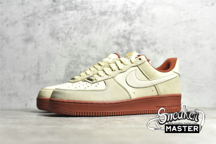 NIKE AIR FORCE 1 LOW 07 SE BEIGE/WHITE/BROWN-GOLD AA1391-111