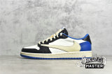 NIKE FRAGMENT DESIGN X TRAVIS SCOTT X AIR JORDAN 1 RETRO LOW WHITE/BLACK/BLUE DM7866-140