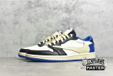 NIKE FRAGMENT DESIGN X TRAVIS SCOTT X AIR JORDAN 1 RETRO LOW WHITE/BLACK/BLUE DM7866-140