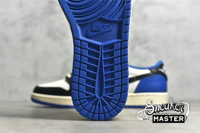 NIKE FRAGMENT DESIGN X TRAVIS SCOTT X AIR JORDAN 1 RETRO LOW WHITE/BLACK/BLUE DM7866-140